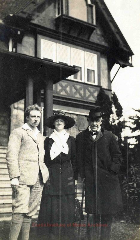 Leopold Stokowski and Edward and Mary Louise Curtis Bok, circa 1920